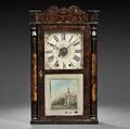 Hiram Welton Stenciled Time and Alarm Clock