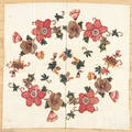 Chintz floral appliqu center quilt panel