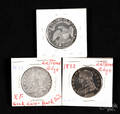 Three Capped Bust silver half dollars