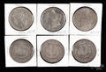 Ten Morgan silver dollars