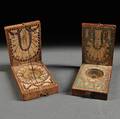 Two Diptych Pocket Sundials