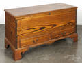 Chippendale heart pine blanket chest