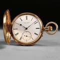TS  JD Negus 18kt Gold Hunting Case Pocket Half Chronometer