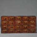 Herb or Apothecary Case of Twenty Drawers