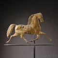 Molded Copper Blackhawk Running Horse Weathervane