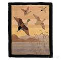 Grenfell Rug Showing Mallards in Flight