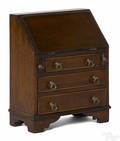 Miniature Chippendale style mahogany slant front desk 19th c