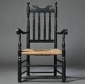 Blackpainted Bannisterback Armchair