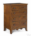 Miniature Pennsylvania Federal walnut chest of drawers ca 1810