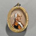 Reversepainted Miniature Portrait of George Washington Mounted in a Brass Box