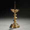 Large Brass and Iron Pricket Candlestick