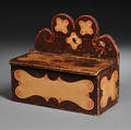 Paintdecorated Pine Lidded Wall Box