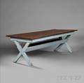 Chestnut Sawbuck Harvest Table