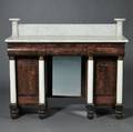 Classical Mahogany Mahogany Veneer and Marble Sideboard