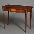 Federal Mahogany Inlaid Card Table
