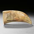 Scrimshaw Whales Tooth Showing the Frances