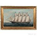 Solon Francis Monticello Badger Charlestown Massachusetts active 18821913 Portrait of the Schooner Thomas S Dennison
