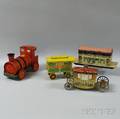 Four Transportationthemed Advertising Tins
