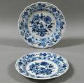 Two Meissen Blue Onion Pattern Plates
