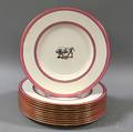 Set of Eleven Wedgwood Harvard AD Club Dinner Plates