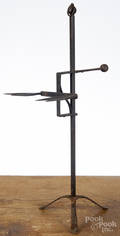 Wrought iron adjustable game spit