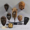 Eight Tribal Carved Masks 