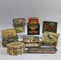 Twelve Advertising Tins