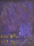 Alice Worthington Ball American 18691929 The Citadel at Night Dinant Belgium