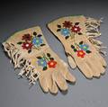 Pair of Floral Beaded Hide Gauntlets