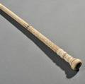 Carved and Inlaid Whalebone Cane