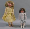 Two Armand Marseille 390 and 390n Bisque Head Girl Dolls