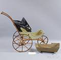 Joel Ellis Paintdecorated Covered Doll Carriage