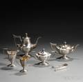 Fivepiece Gorham Plymouth Pattern Sterling Silver Tea and Coffee Service