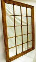 Pine Framed 20 Paned Mirror