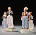 Two Royal Copenhagen Porcelain Figure Groups with Children