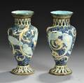Pair of Doulton Lambeth Faience Vases