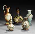 Five Doulton Lambeth Faience Items