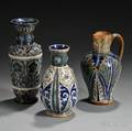 Three Doulton Lambeth Eliza Simmance Decorated Stoneware Items