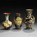 Three Doulton Lambeth Faience Vases