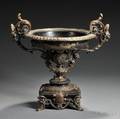 Baroquestyle Bronze and Marble Urn