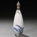 Royal Copenhagen Sterling Silvermounted Porcelain Perfume Bottle