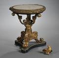 Continental Neoclassicalstyle Marbletop Giltwood and Gesso Occasional Table