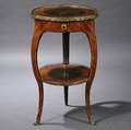 Louis XVXVI Transitional Tulipwoodveneered and Lacquermounted Occasional Table