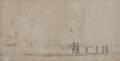 Willem van de Velde the Younger Dutch 16331707 Shipping on a Calm Sea Watched by a Group of Figures on a Beach