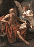 After Guido Reni Italian 15751642 Angel Appearing to St Jerome