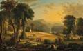 Attributed to Victor De Grailly French 18041889 Hudson River Valley Farm Haying at Garrison