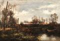 Charles Francois Daubigny French 18171878 Landscape and Pond