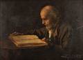 Eastman Johnson American 18241906 Old Man Reading
