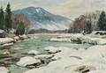 Aldro Thompson Hibbard American 18861972 West River at Jamaica Vermont