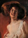 Leopold Schmutzler German 18641941 Young Beauty in a Hat